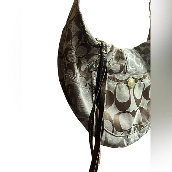 Coach vintage Hampton hobo shoulder bag All over big logo - Picture 4 of 9